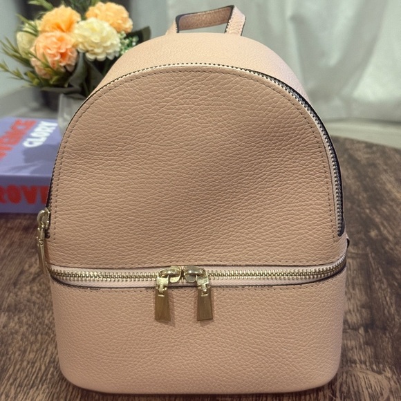 Borse in Pele Genuine Leather Elegant Pink Backpack - Picture 2 of 9
